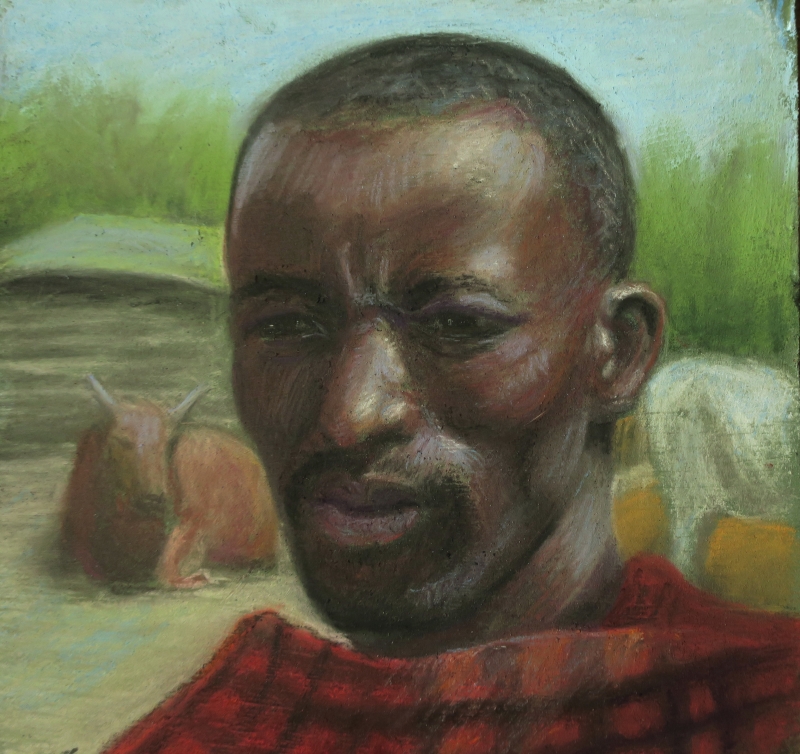Masai Man (Kenya, 2018) by artist Timothy Woolsey
